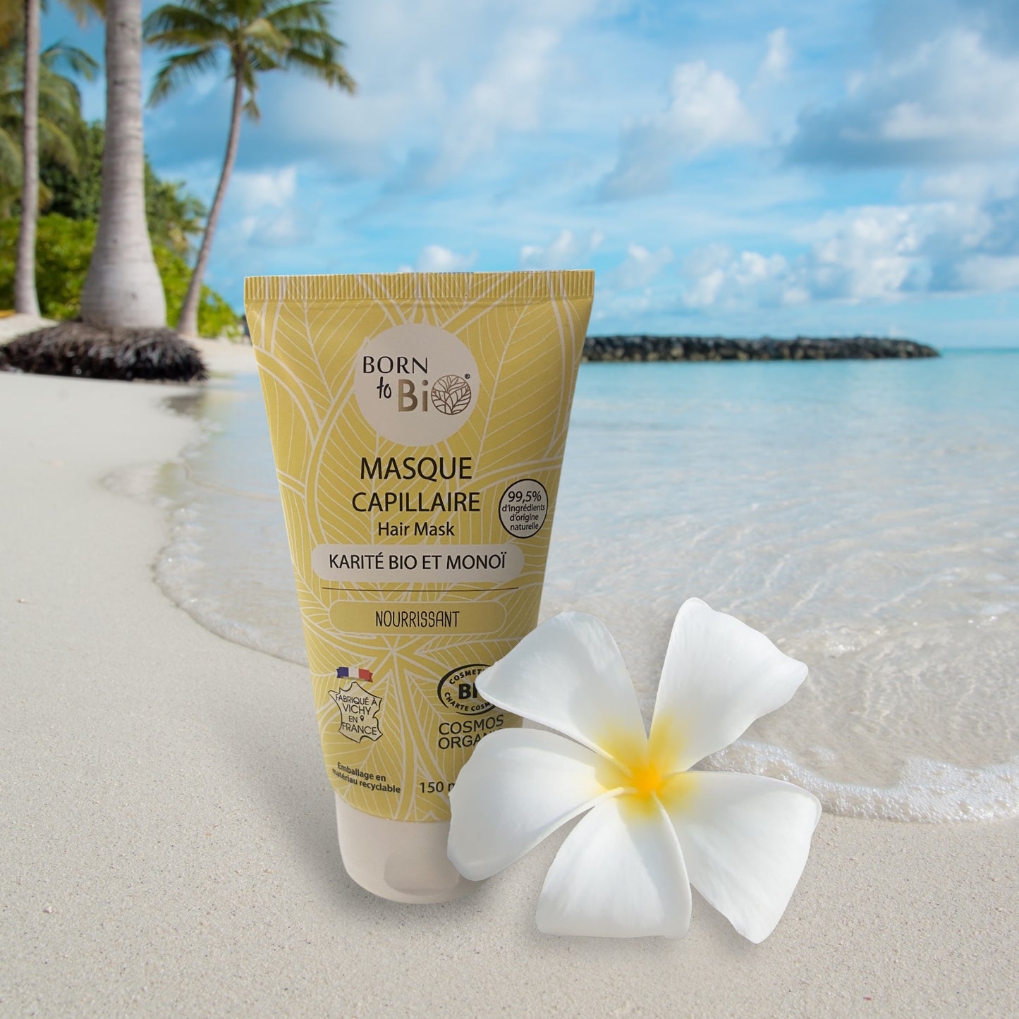 Masque capillaire karité bio et monoi 150ml Born to bio