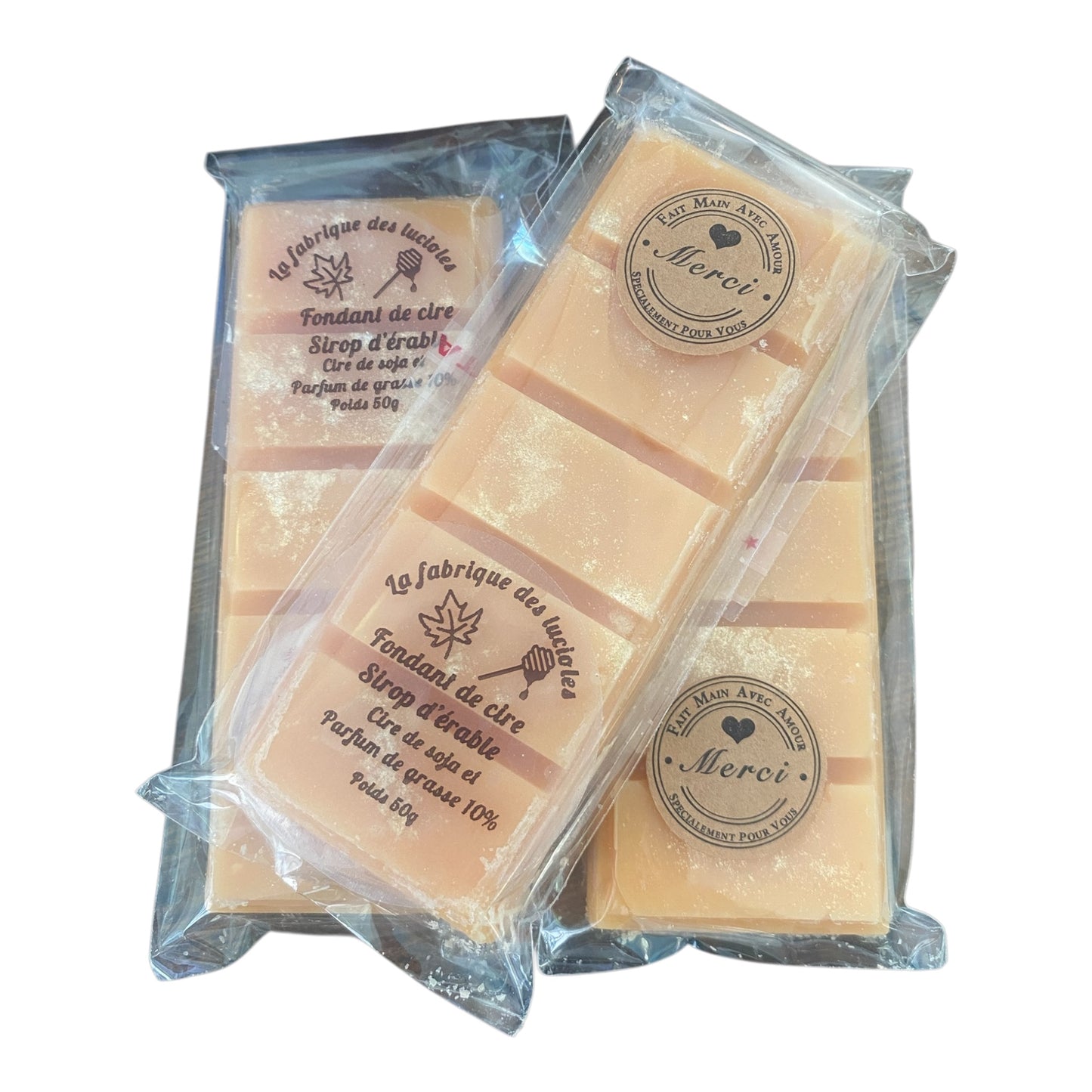 Fondants de cire parfum sirop d'érable tablette 50G