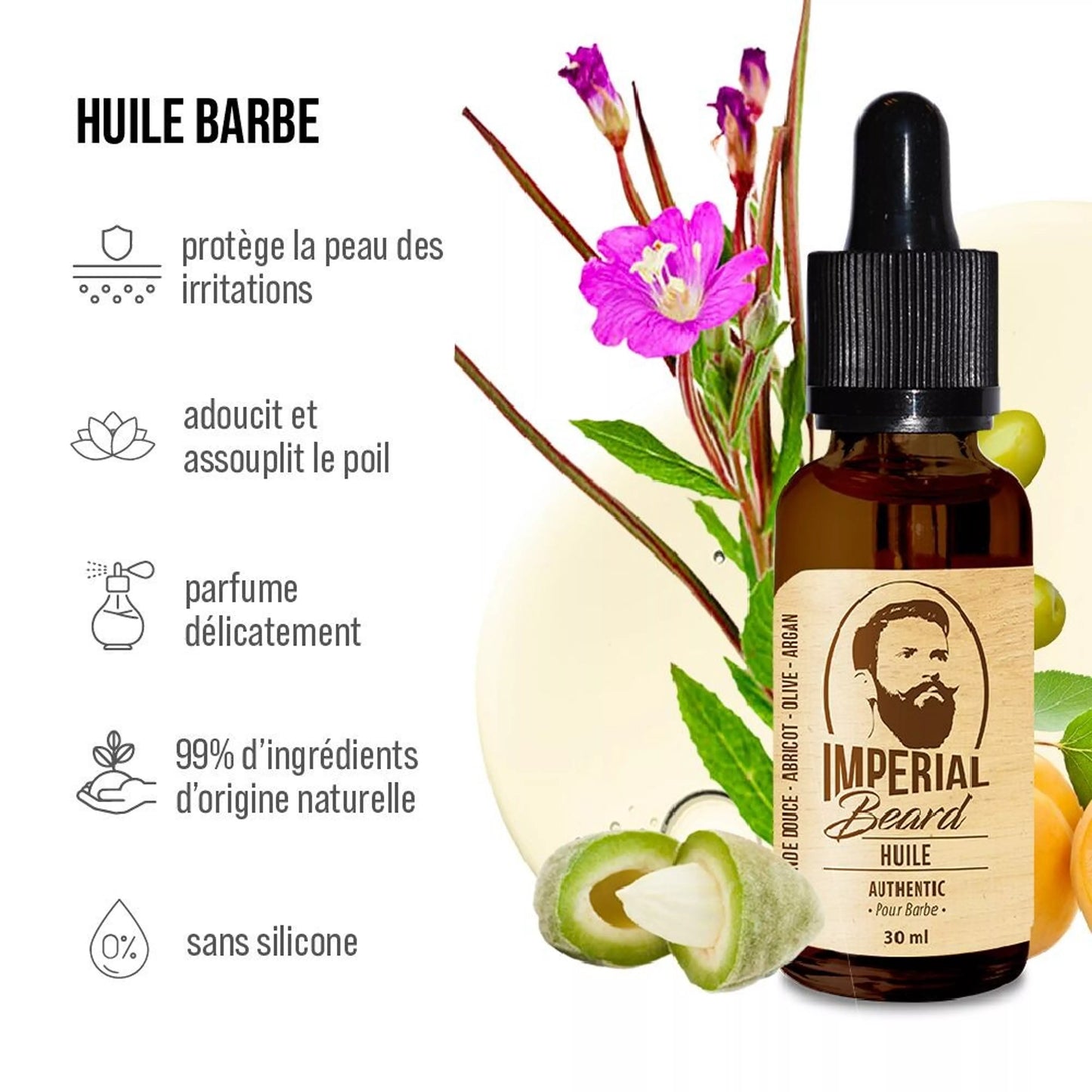 Huile authentic pour barbe 30ml "imperial beard"