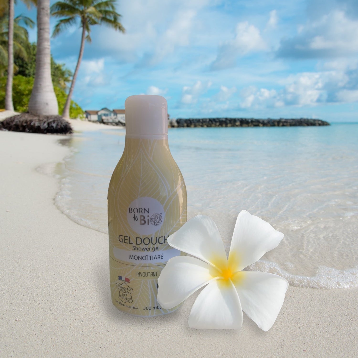 Gel douche monoï tiaré bio 300ml "born to bio"