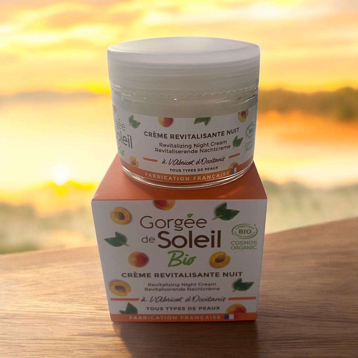 Crème revitalisante nuit 50ML à l'abricot d'occitanie "gorgée de soleil"