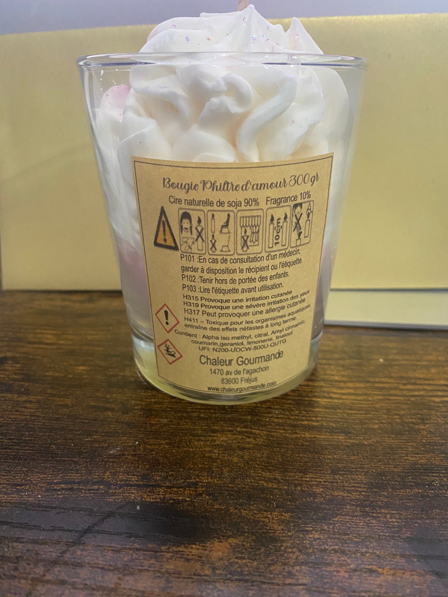 Bougie parfumée "philtre d'amour"