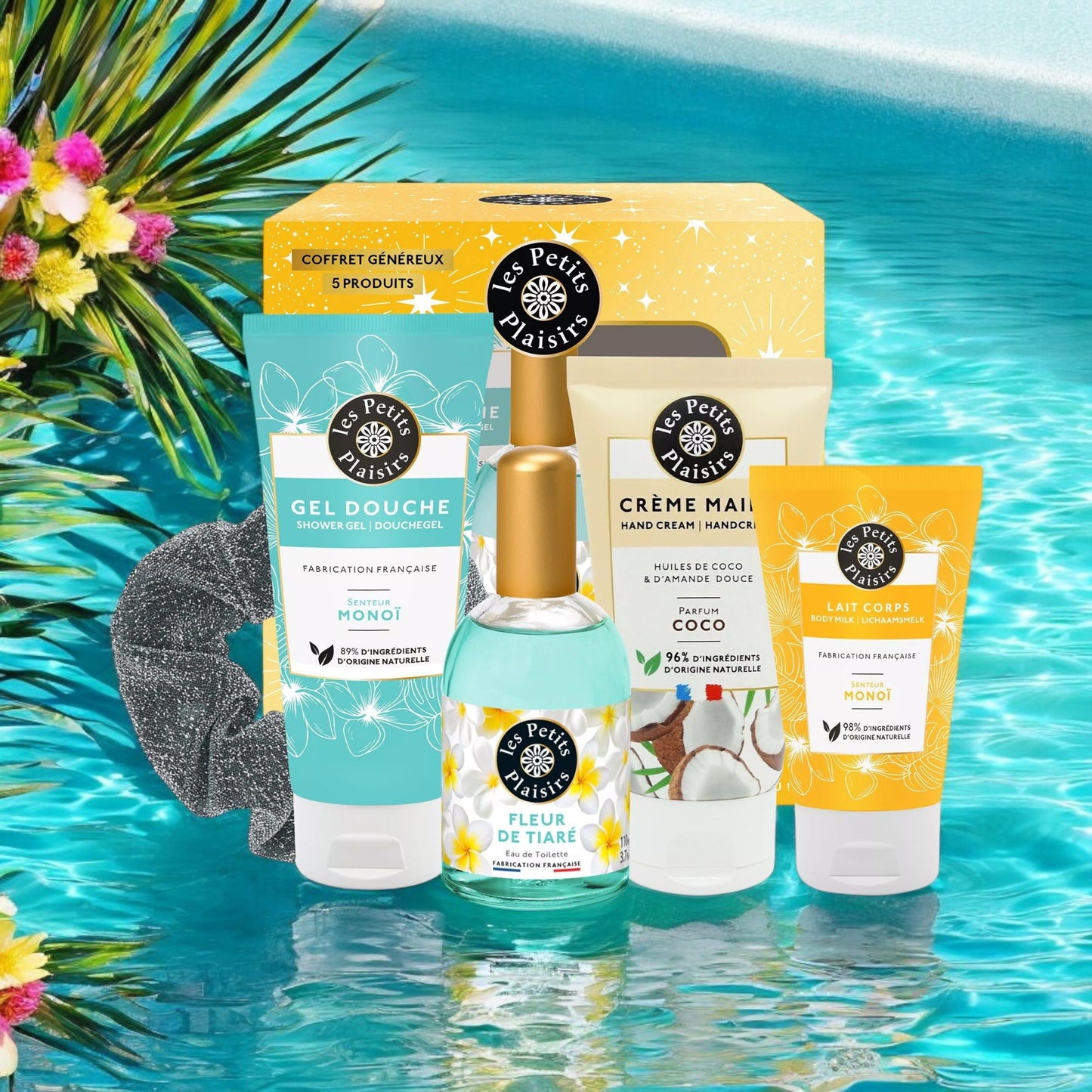 Coffret 5 produits fleur de tiaré/monoï "LES PETITS PLAISIRS"