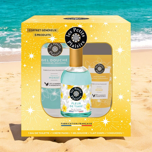 Coffret 5 produits fleur de tiaré/monoï "LES PETITS PLAISIRS"
