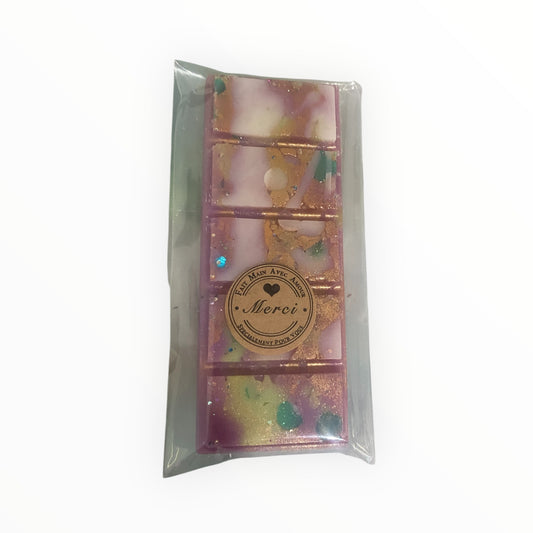 Fondant de cire façon tablette de chocolat parfum "confiture de lait"